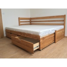 Rozkladacia posteľ z masívu Bellona (bez matracov)